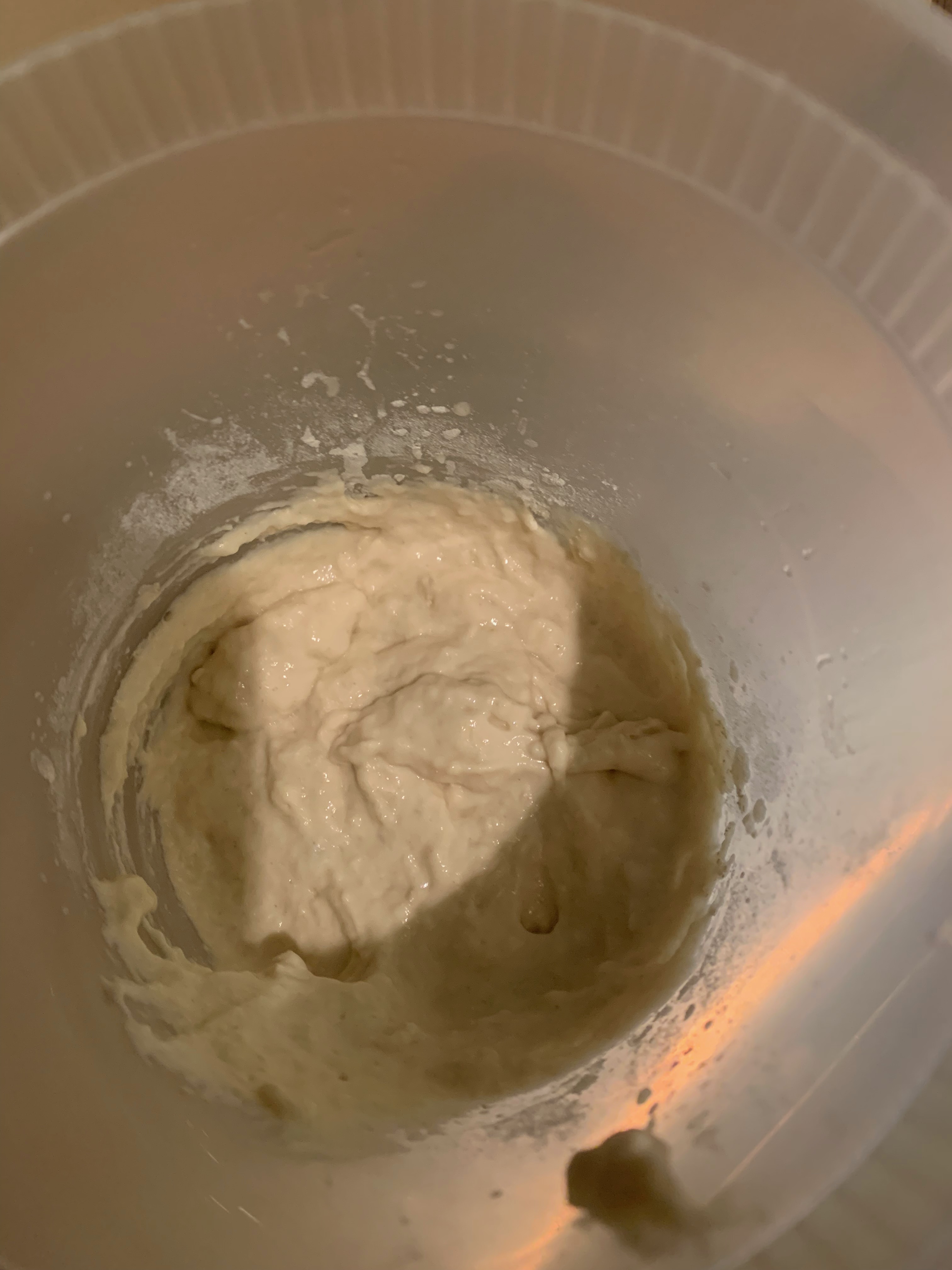 Poolish mixed